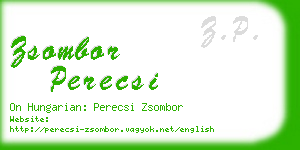 zsombor perecsi business card